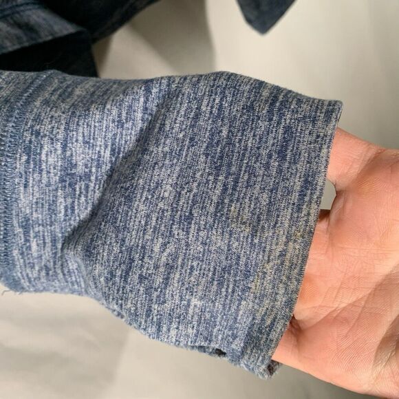 Nike Cardigan Women's Small Blue Heathered Open Front Dri-Fit Long Sleeve - Picture 4 of 8